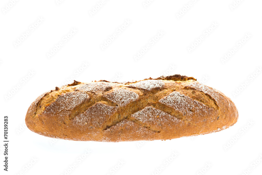 Bread isolated on white