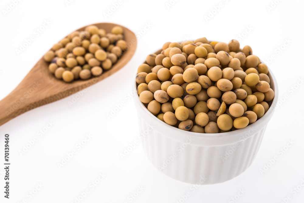 Soybean isolated on white background Soybean isolated on white background