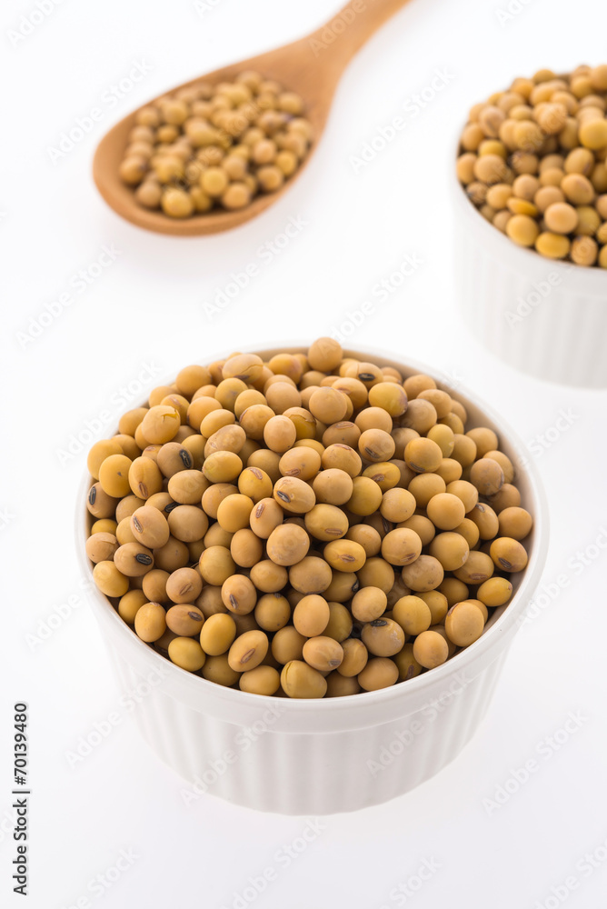 Soybean isolated on white background Soybean isolated on white background