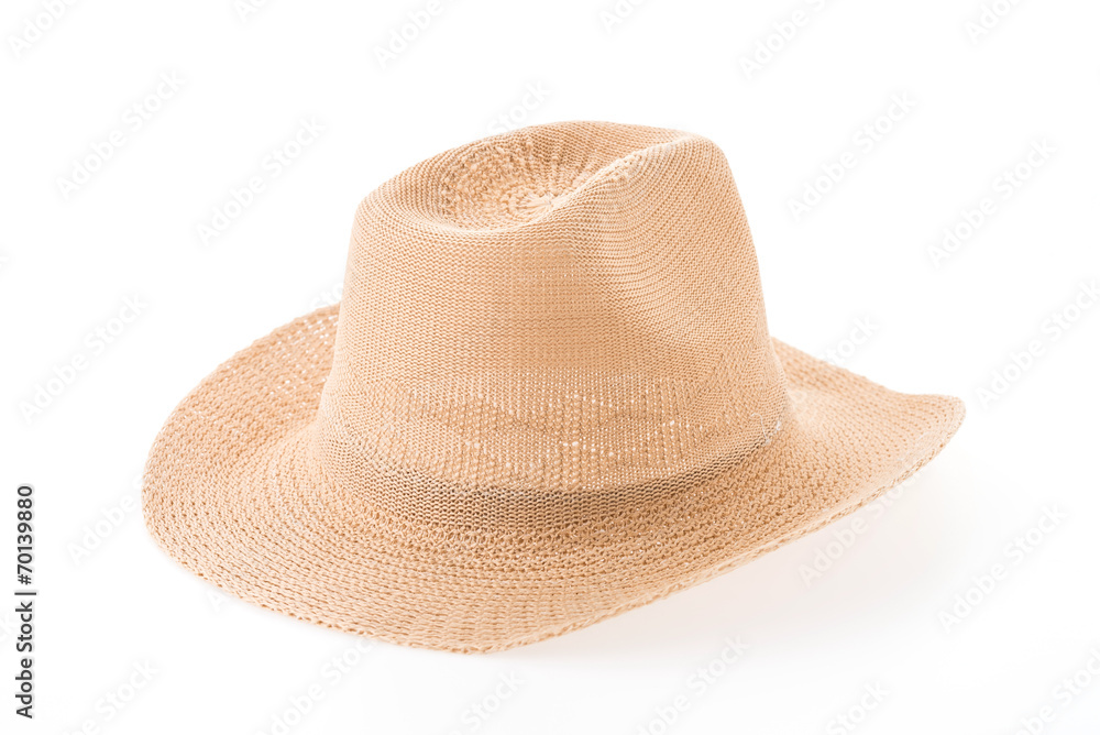 Straw hat isolated on white background