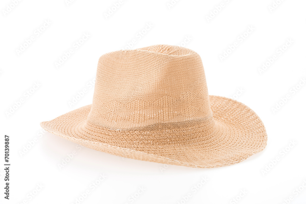 Straw hat isolated on white background Straw hat isolated on white background
