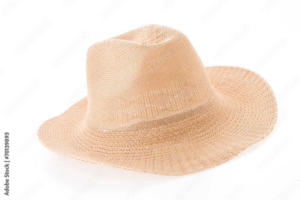 Straw hat isolated on white background