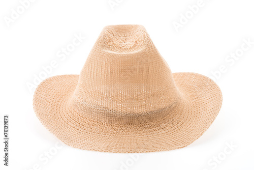 Straw hat isolated on white background