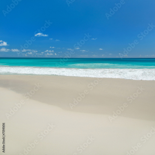 Tropical beach Anse Georgette at island Praslin  Seychelles
