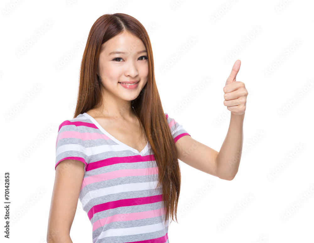 Woman with thumb up Woman with thumb up