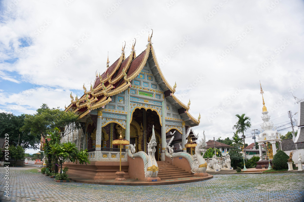 thai temple in northern style at wat kor klang.