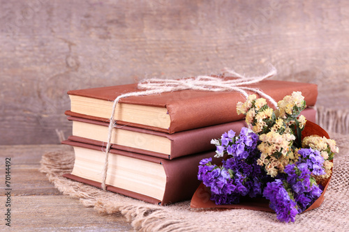 Books and wildflowers