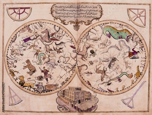 Arabic astronomical chart