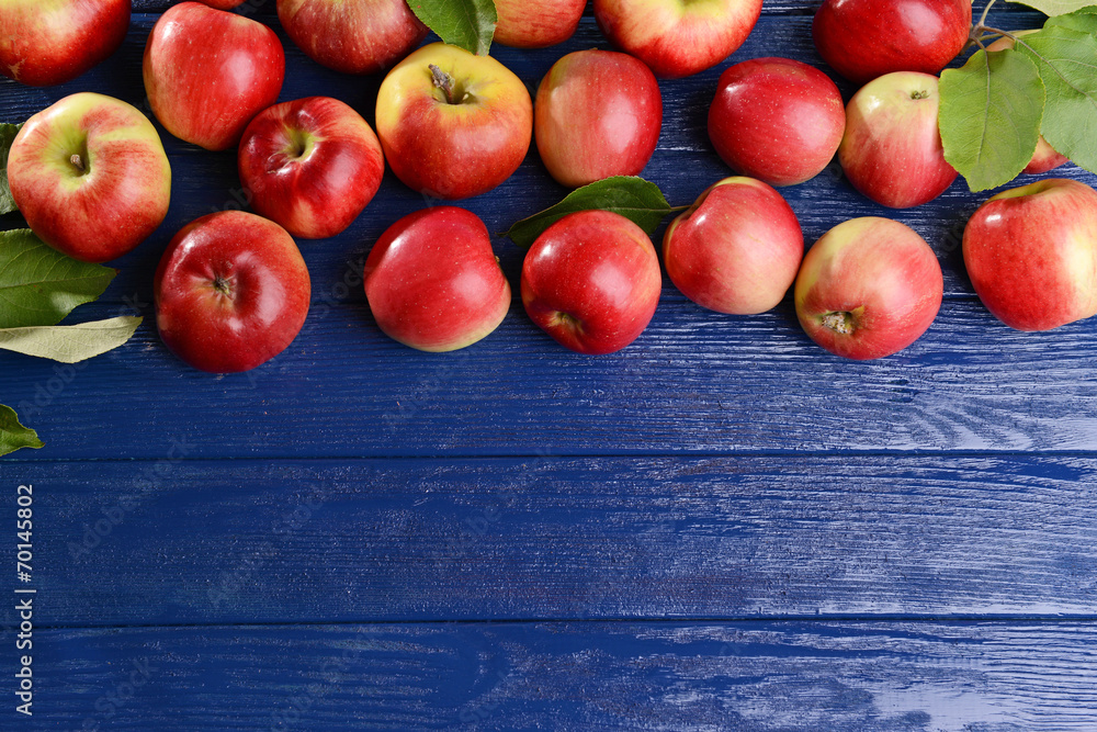 Sweet apples on wooden background Sweet apples on wooden background