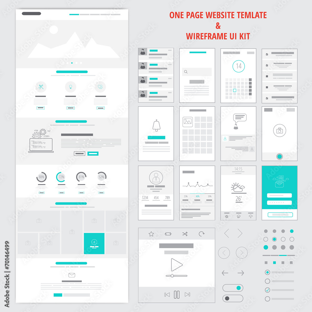 Fllat responsive one page website template