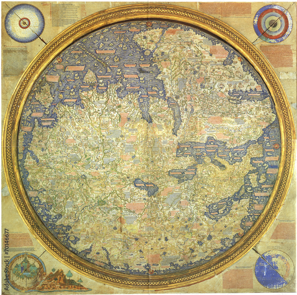 Naklejka premium Arabic old map