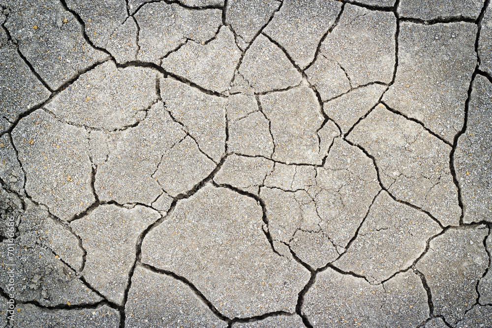Fototapeta premium Cracked ground texture