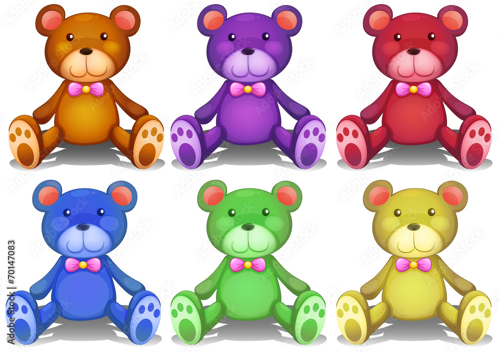 Colorful teddy bears Colorful teddy bears