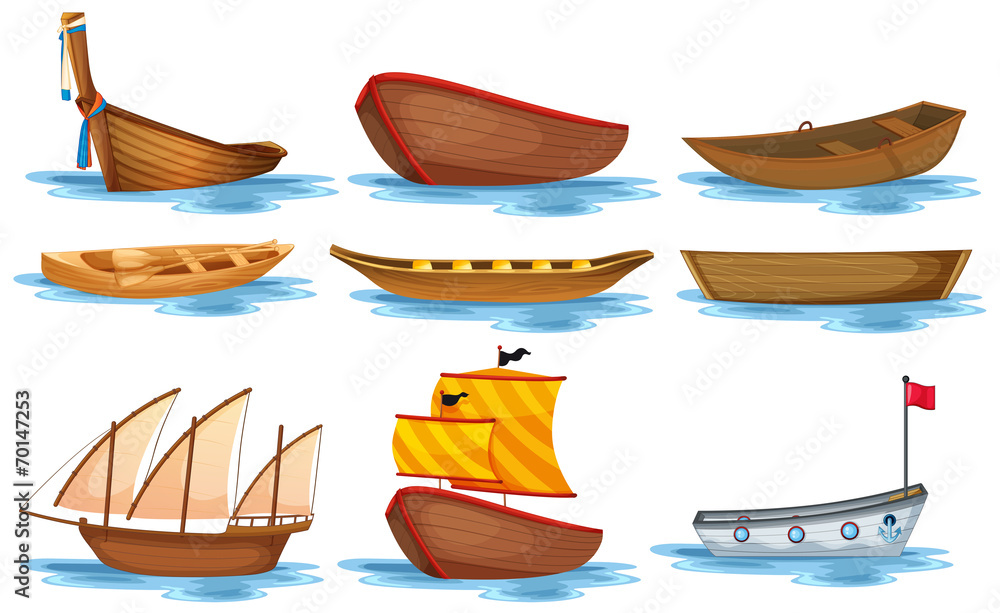 Fototapeta premium Boat set