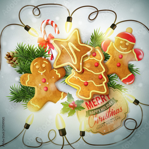 christmas gingerbread snow,
