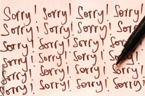 sorry note