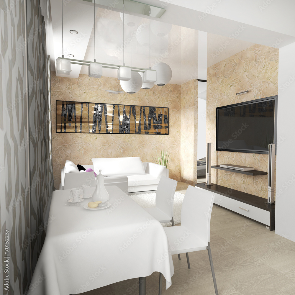 Fototapeta premium modern interior of living room