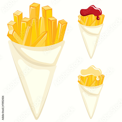 French fries paper cones