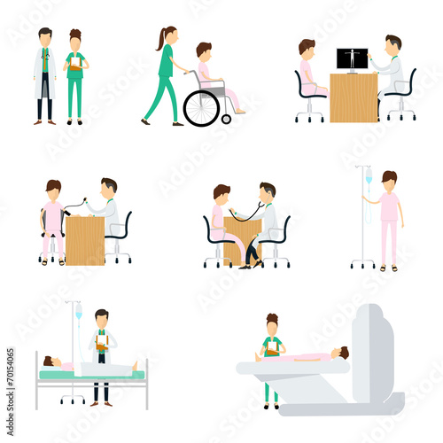 Hospital medical character  on white background