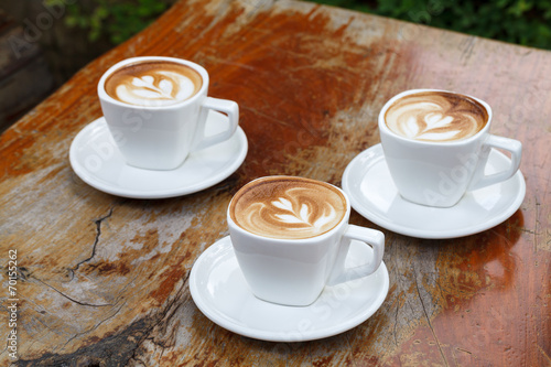 Cup of coffee latte