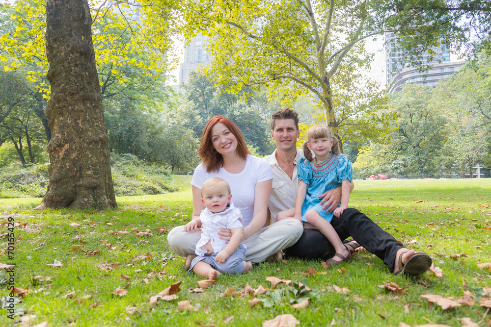 Happy Family Portrait at Park Happy Family Portrait at Park