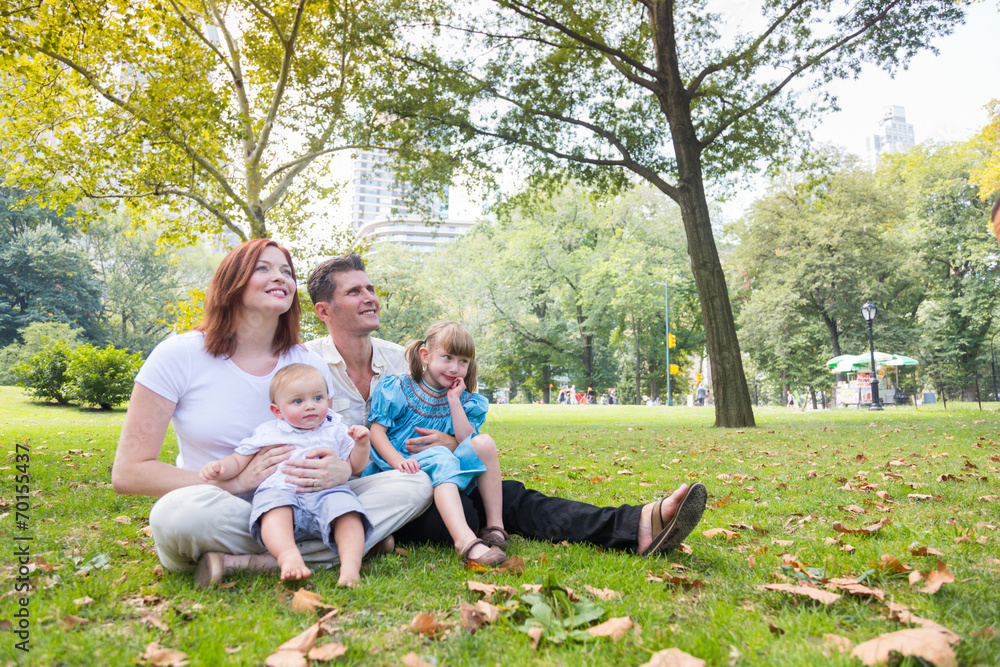 Fototapeta premium Happy Family Portrait at Park