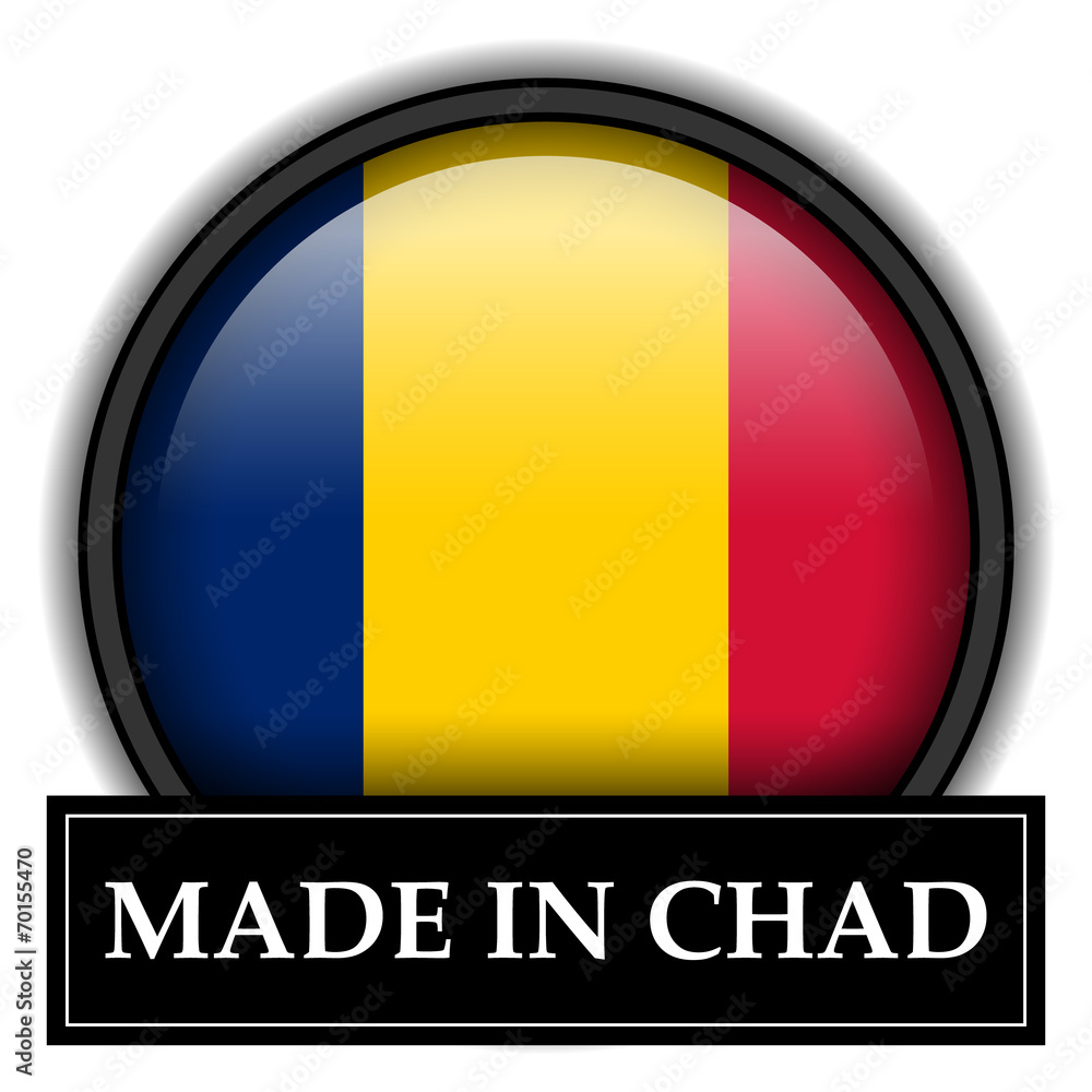 Fototapeta premium Made in button - Chad