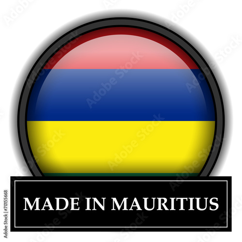 Made in button - Mauritius