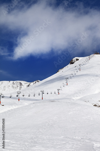 Chair-lift and ski slope © BSANI
