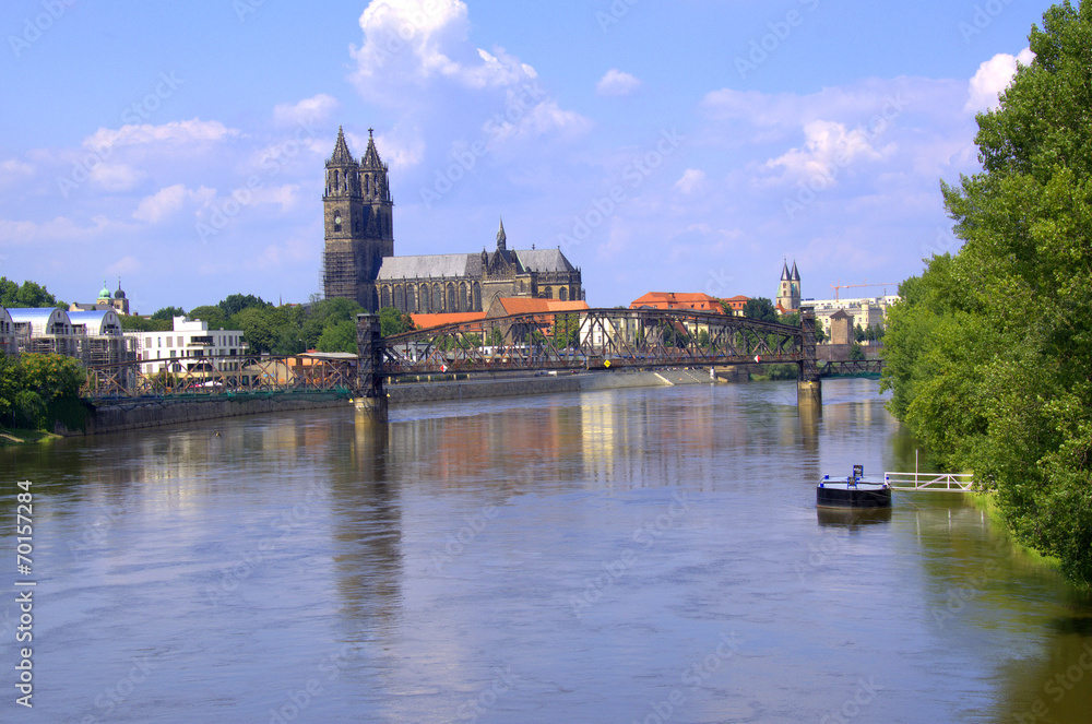Widok na Magdeburg (Niemcy)