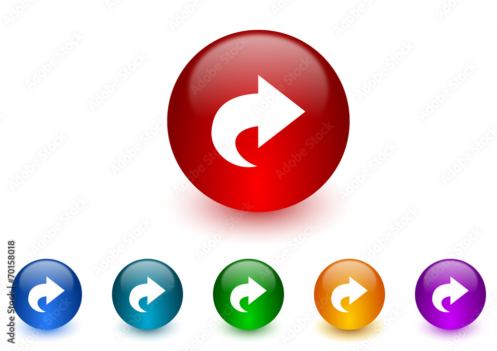 next internet icons colorful set