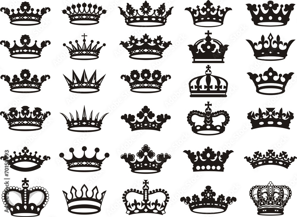 Silhouettes crowns set Silhouettes crowns set