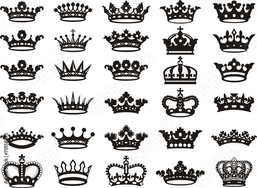 Silhouettes crowns set
