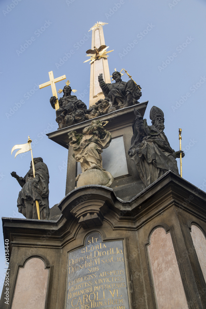 column with saints in Prague column with saints in Prague