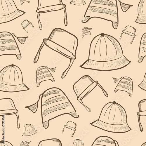 Seamless texture with caps