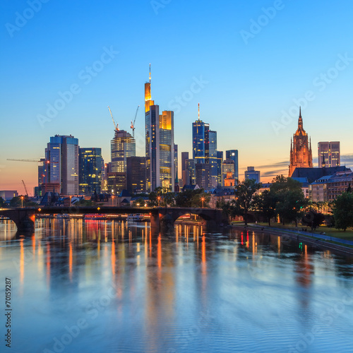 Frankfurt Germany Skyline © Noppasinw