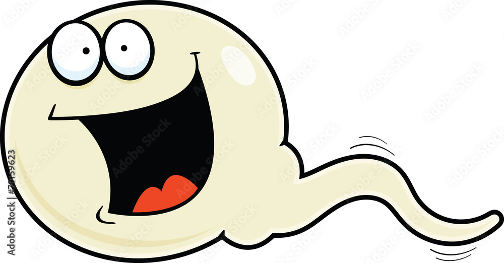 Cartoon Sperm Smiling Cartoon Sperm Smiling