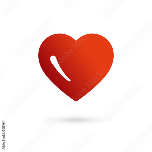 Heart symbol logo icon design template elements