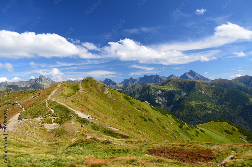Obraz premium Tatry- widok z Czerwonych Wierchów- lato 2014