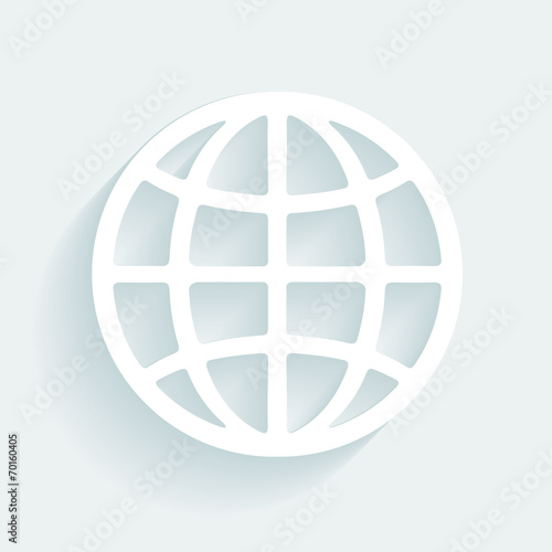 Symbol globe made of paper