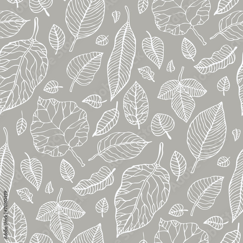 Leaves. Seamless vector background.