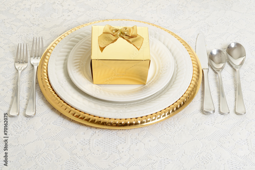 gold and silver table setting gold and silver table setting