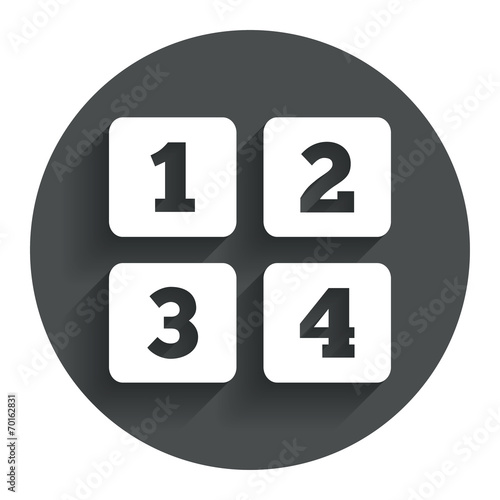 Cellphone keyboard sign icon. Digits symbol.