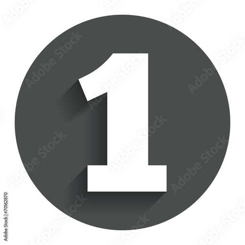 First place award sign. Winner symbol.