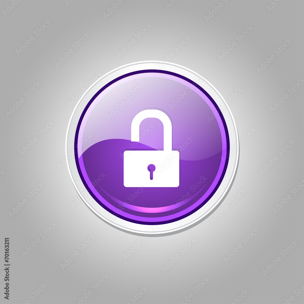 Unlock Circular Purple Vector Web Button Icon Unlock Circular Purple Vector Web Button Icon