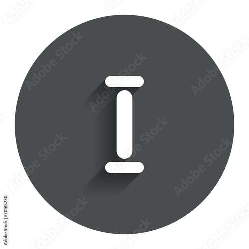 Roman numeral one icon. Roman number one sign.