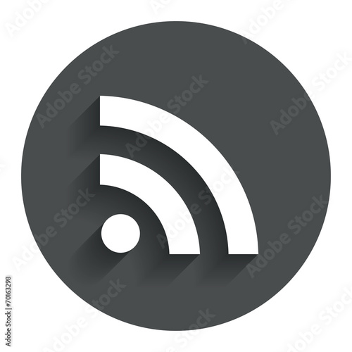 RSS sign icon. RSS feed symbol.