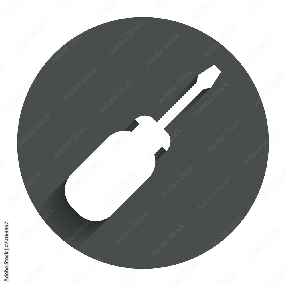 Screwdriver tool sign icon. Fix it symbol. Screwdriver tool sign icon. Fix it symbol.