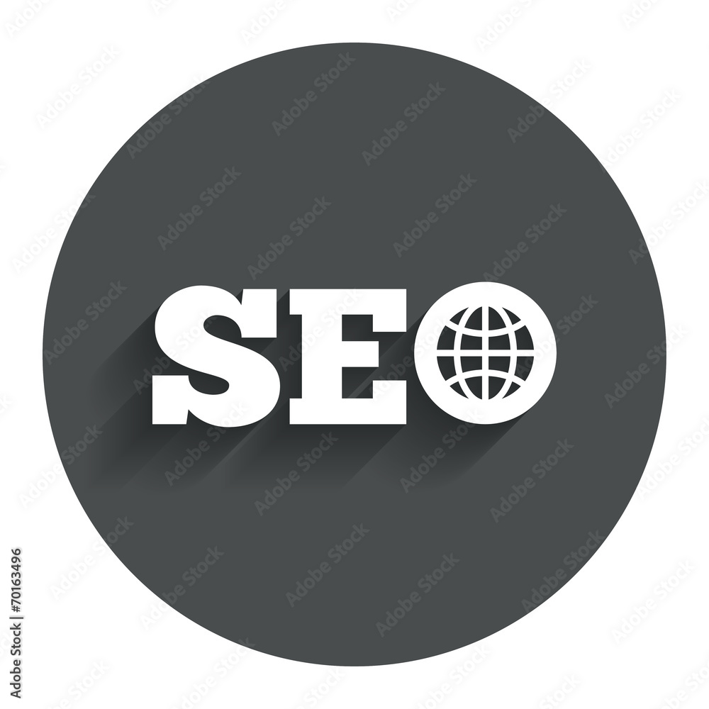SEO sign icon. Search Engine Optimization symbol.