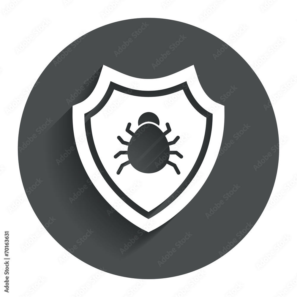 Shield sign icon. Virus protection symbol. Shield sign icon. Virus protection symbol.